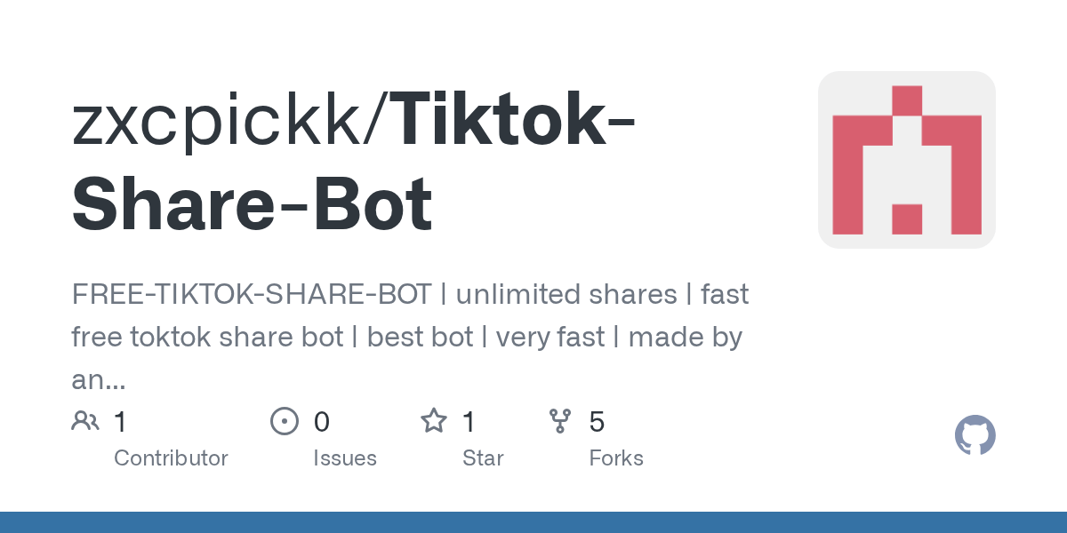 GitHub - zxcpickk/Tiktok-Share-Bot: FREE-TIKTOK-SHARE-BOT | unlimited