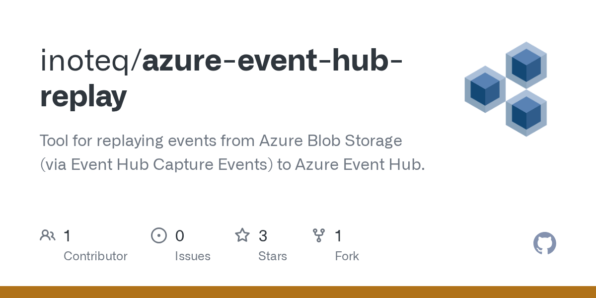 GitHub inoteq/azureeventhubreplay Tool for replaying events from