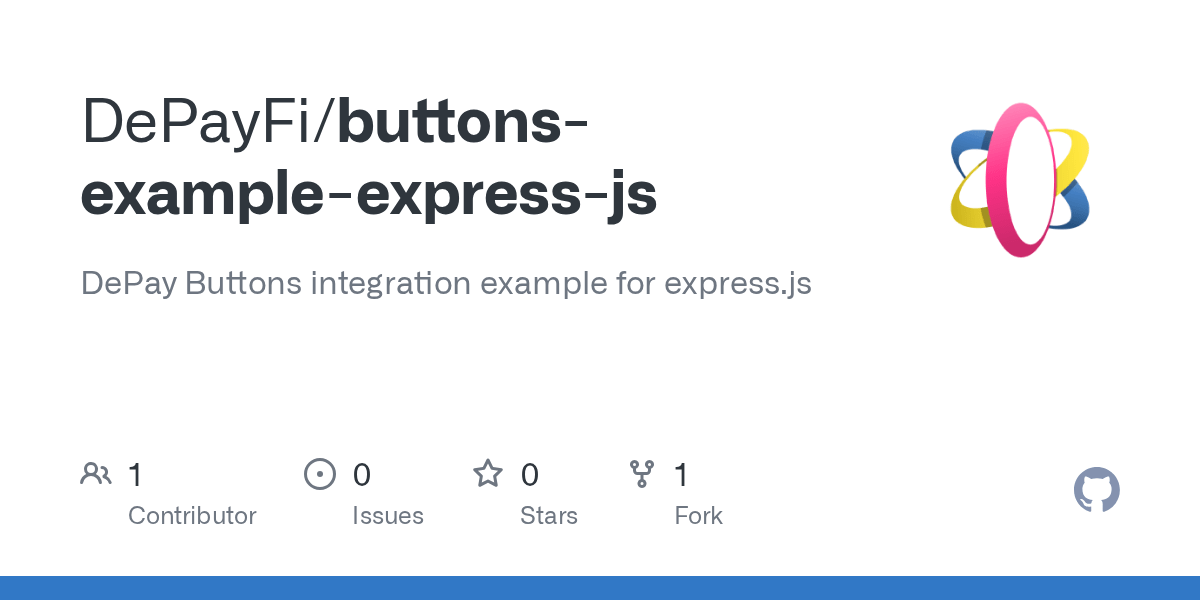 GitHub DePayFi/buttonsexampleexpressjs DePay Buttons integration