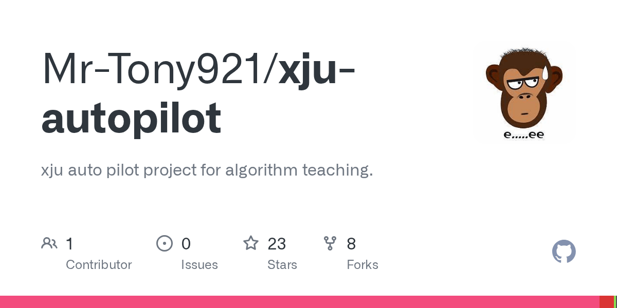 GitHub MrTony921/xjuautopilot xju auto pilot project for algorithm