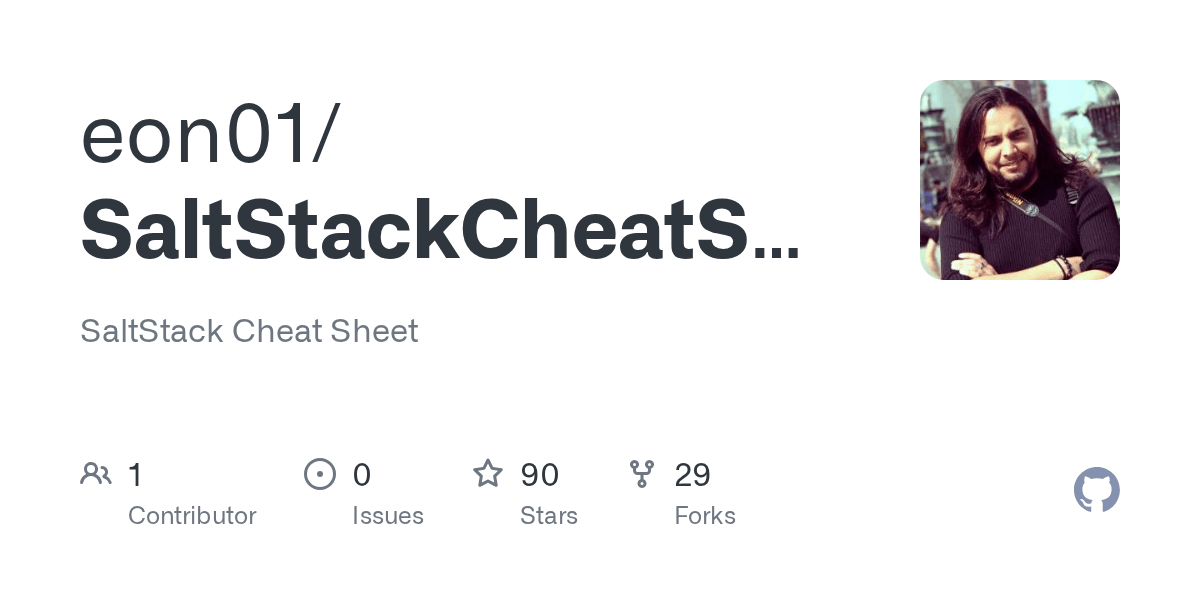 GitHub eon01/SaltStackCheatSheet SaltStack Cheat Sheet