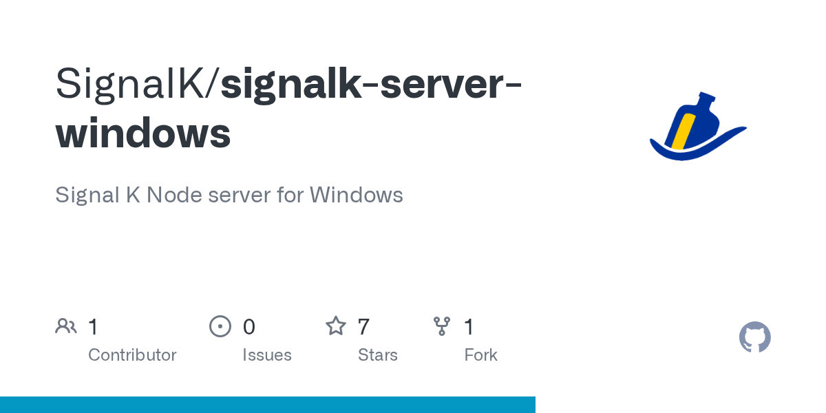 GitHub SignalK/signalkserverwindows Signal K Node server for Windows