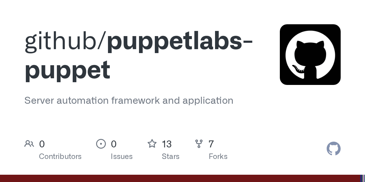 GitHub github/puppetlabspuppet Server automation framework and