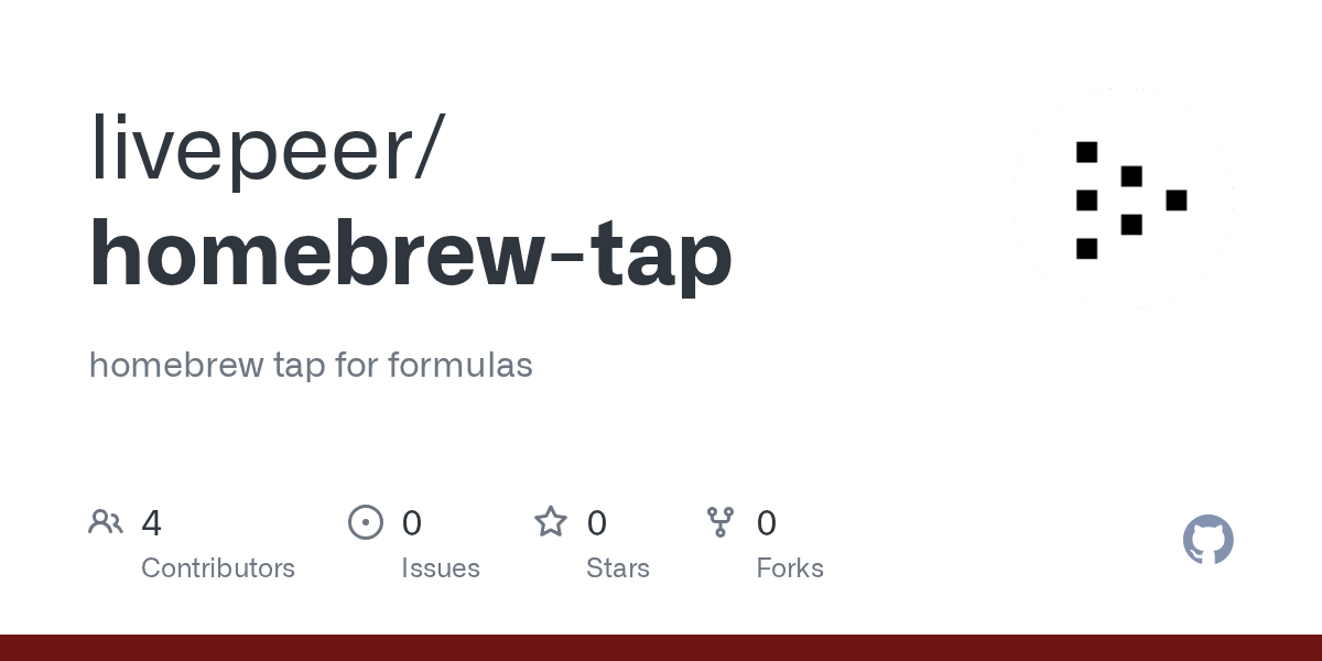GitHub livepeer/homebrewtap homebrew tap for formulas