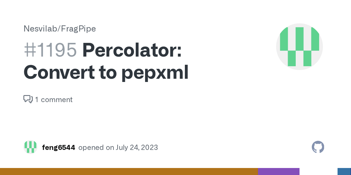 Percolator Convert to pepxml · Issue 1195 · Nesvilab/FragPipe · GitHub