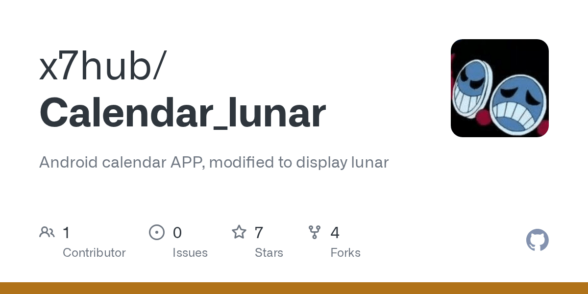 GitHub x7hub/Calendar_lunar Android calendar APP, modified to display lunar