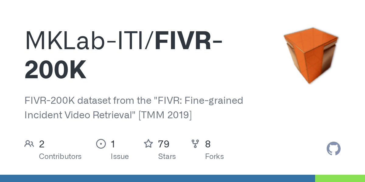 GitHub MKLabITI/FIVR200K An annotated dataset of YouTube videos