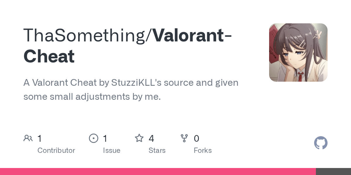 GitHub ThaSomething/ValorantCheat A Valorant Cheat by StuzziKLL's source and given some