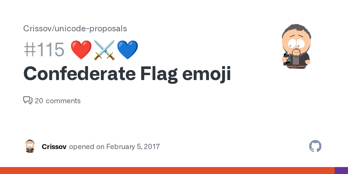 ‍⚔️‍💙 Confederate Flag emoji · Issue 115 · Crissov/unicodeproposals