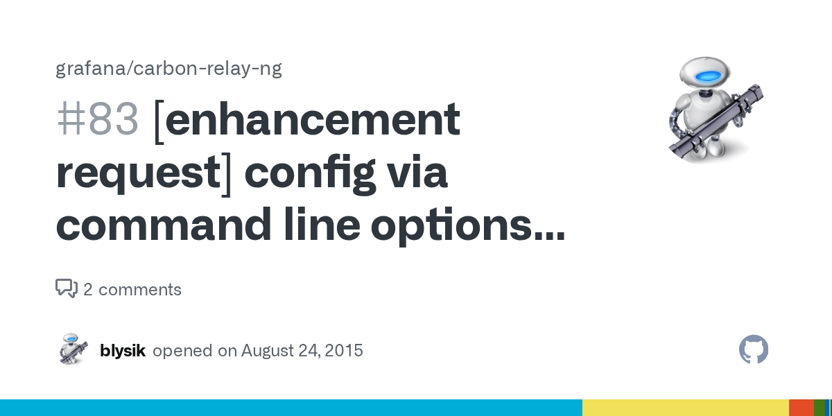 [enhancement request] config via command line options or env variables