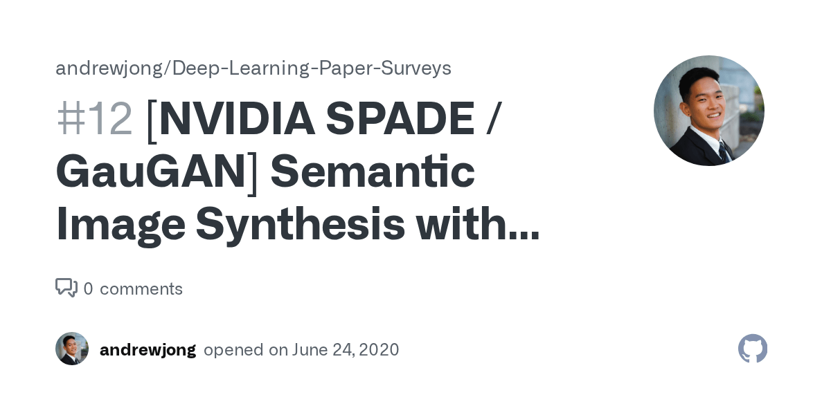 [NVIDIA SPADE / GauGAN] Semantic Image Synthesis with Spatially
