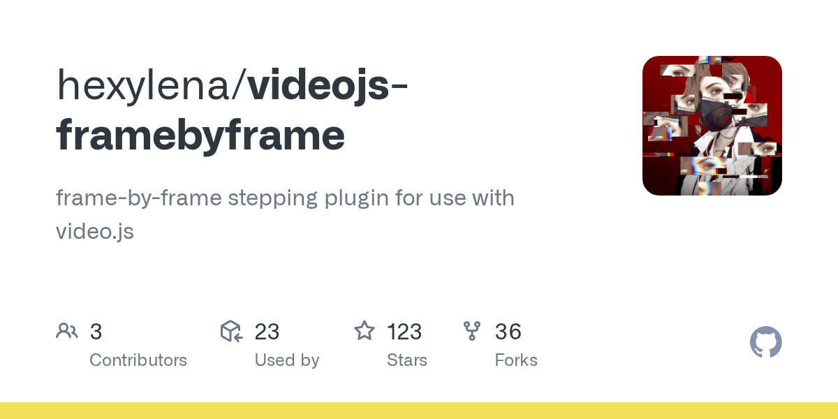 GitHub hexylena/videojsframebyframe framebyframe stepping plugin