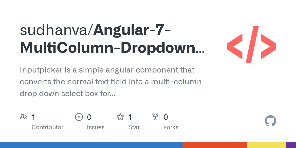 GitHub sudhanva/Angular7MultiColumnDropdownSelector Inputpicker