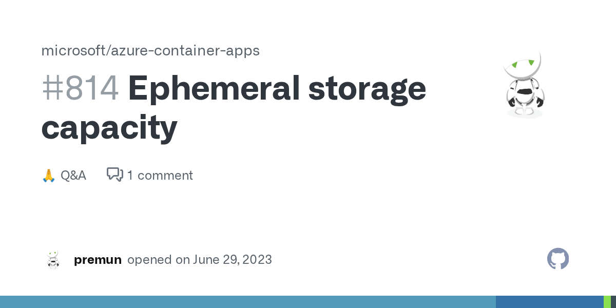 Ephemeral storage capacity · microsoft azurecontainerapps
