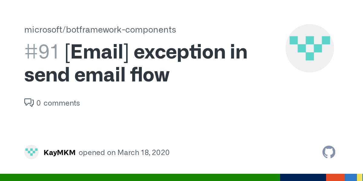 [Email] exception in send email flow · Issue 91 · microsoft