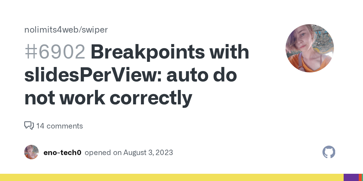 Breakpoints with slidesPerView auto do not work correctly · Issue