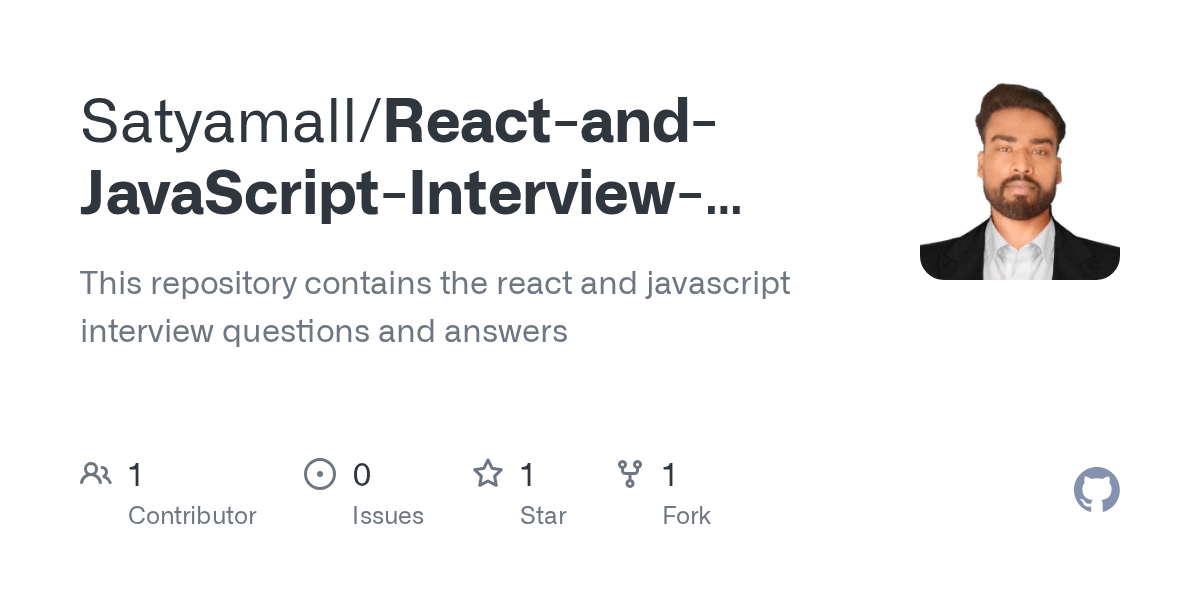 GitHub Satyamall/ReactandJavaScriptInterviewQuestionsandAnswers
