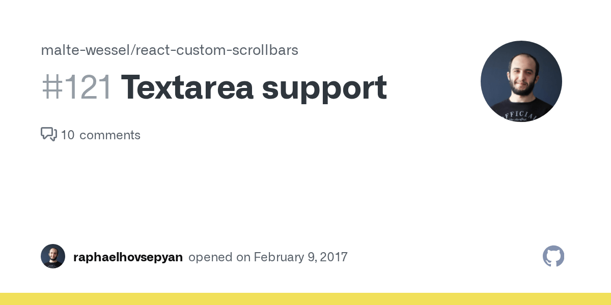 Textarea support · Issue 121 · maltewessel/reactcustomscrollbars