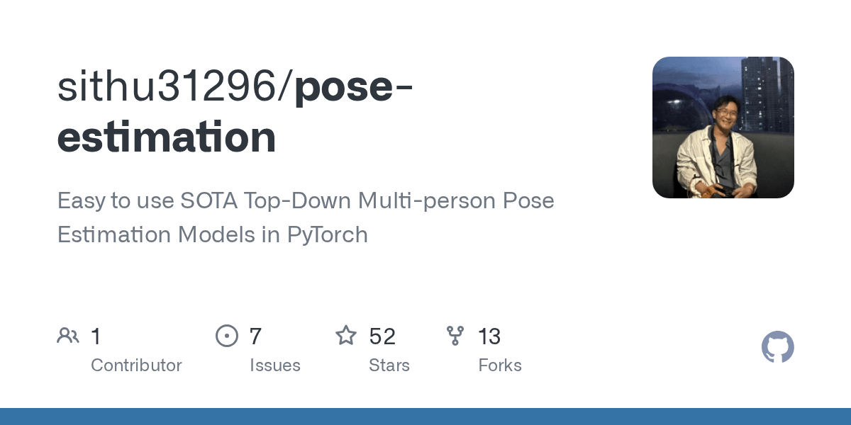 GitHub sithu31296/poseestimation Easy to use SOTA TopDown Multi
