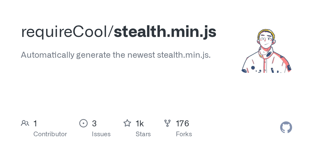 Workflow runs · requireCool/stealth.min.js · GitHub