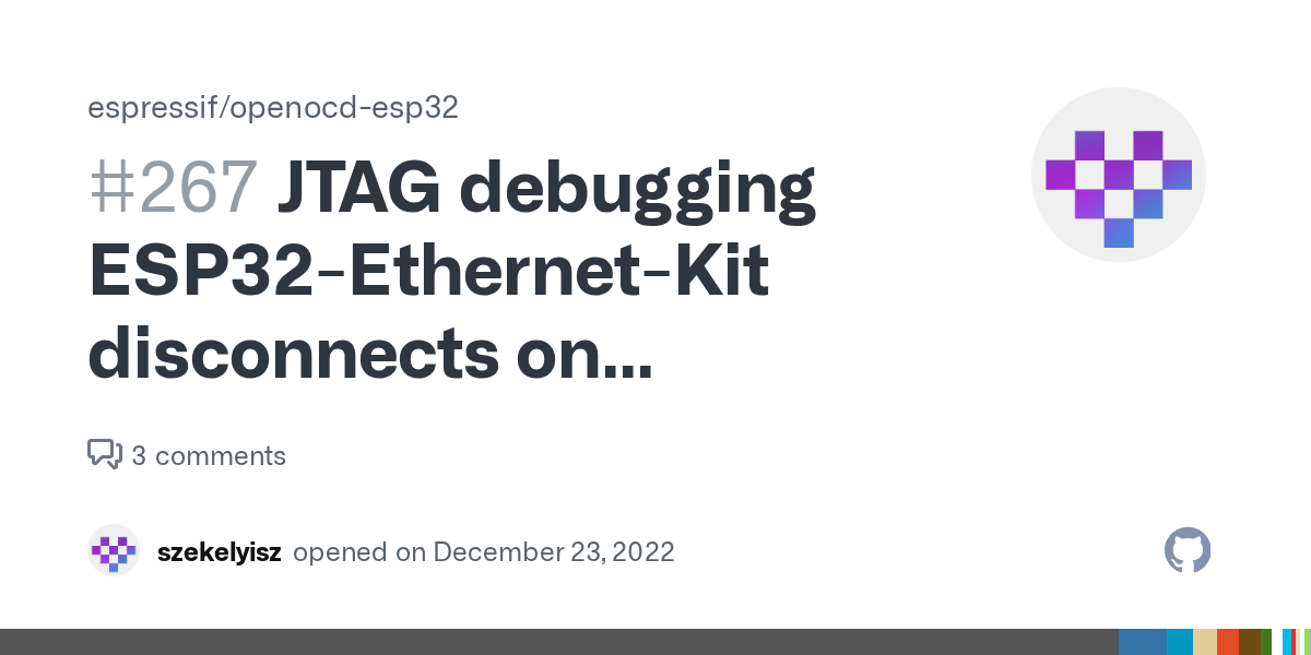 JTAG debugging disconnects on OpenOCD startup (OCD