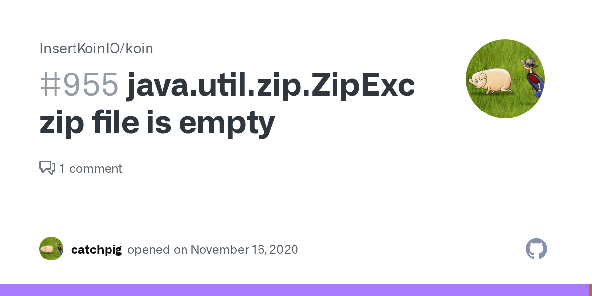 java.util.zip.ZipException zip file is empty · Issue 955