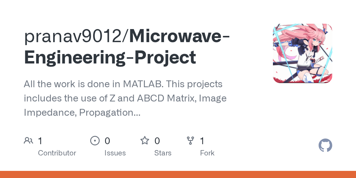 GitHub pranav9012/MicrowaveEngineeringProject All the work is done