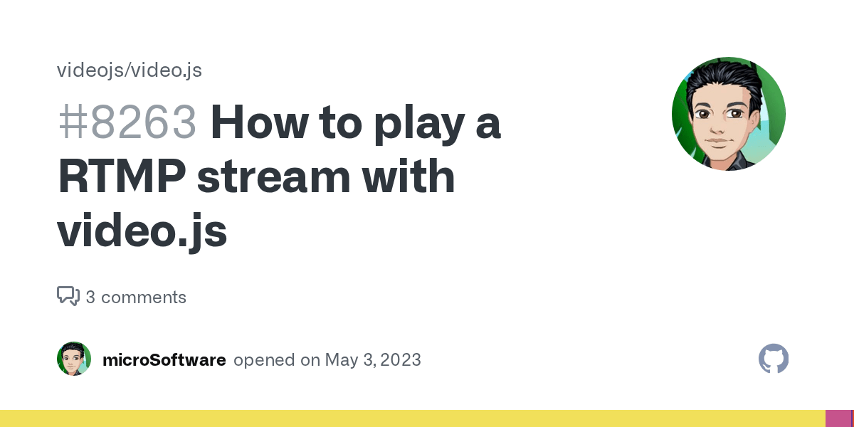 How to play a RTMP stream with video.js · Issue 8263 · videojs/video