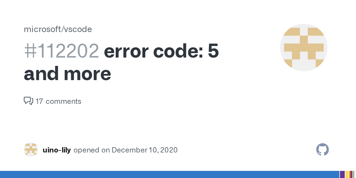error code 5 and more · Issue 112202 · microsoft/vscode · GitHub