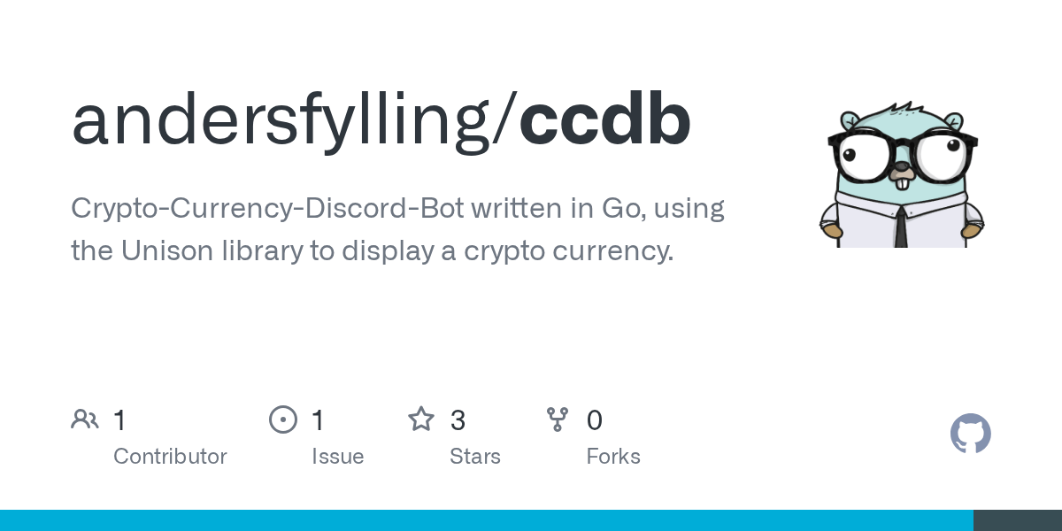 GitHub andersfylling/ccdb CryptoCurrencyDiscordBot written in Go