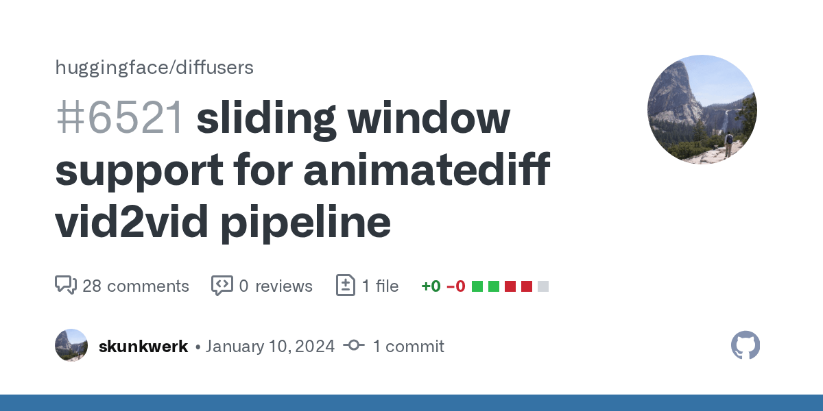 sliding window support for animatediff vid2vid pipeline by skunkwerk