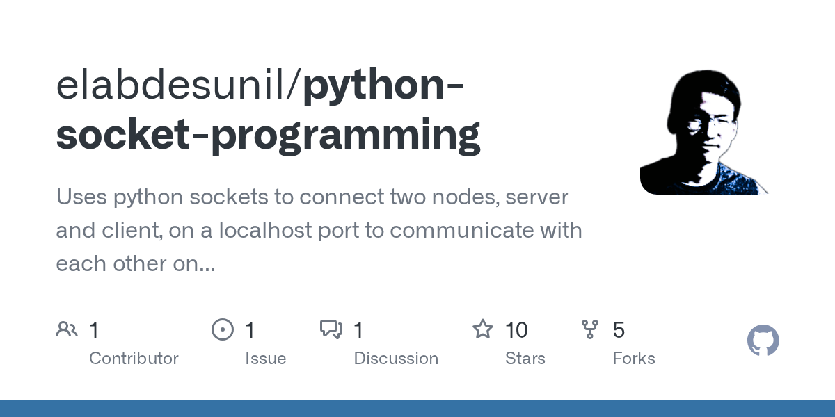 GitHub elabdesunil/pythonsocketprogramming Uses python sockets to