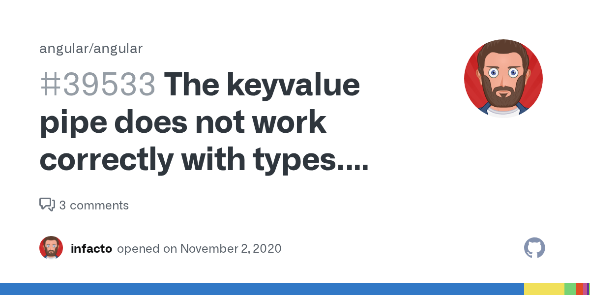 The keyvalue pipe does not work correctly with types. (Since v11next.4) · Issue 39533