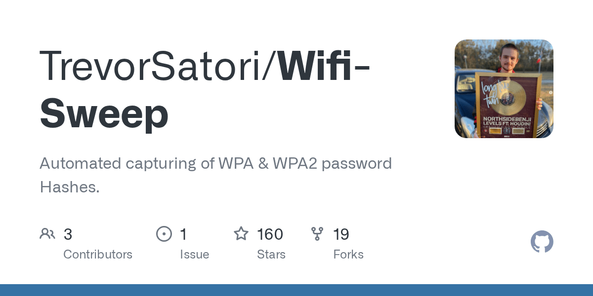 GitHub TrevorSatori/WifiSweep Automated capturing of WPA & WPA2