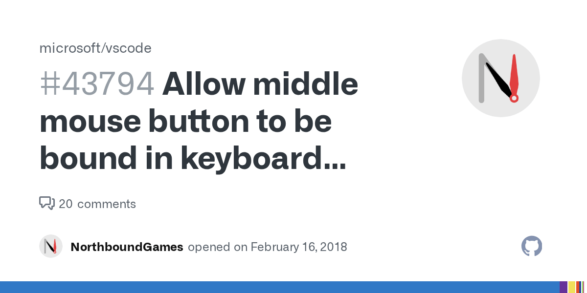 Allow middle mouse button to be bound in keyboard shortcuts · Issue