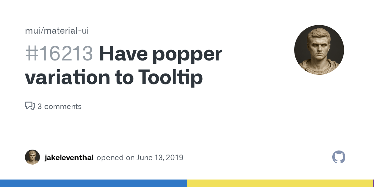 Have popper variation to Tooltip · Issue 16213 · mui/materialui · GitHub