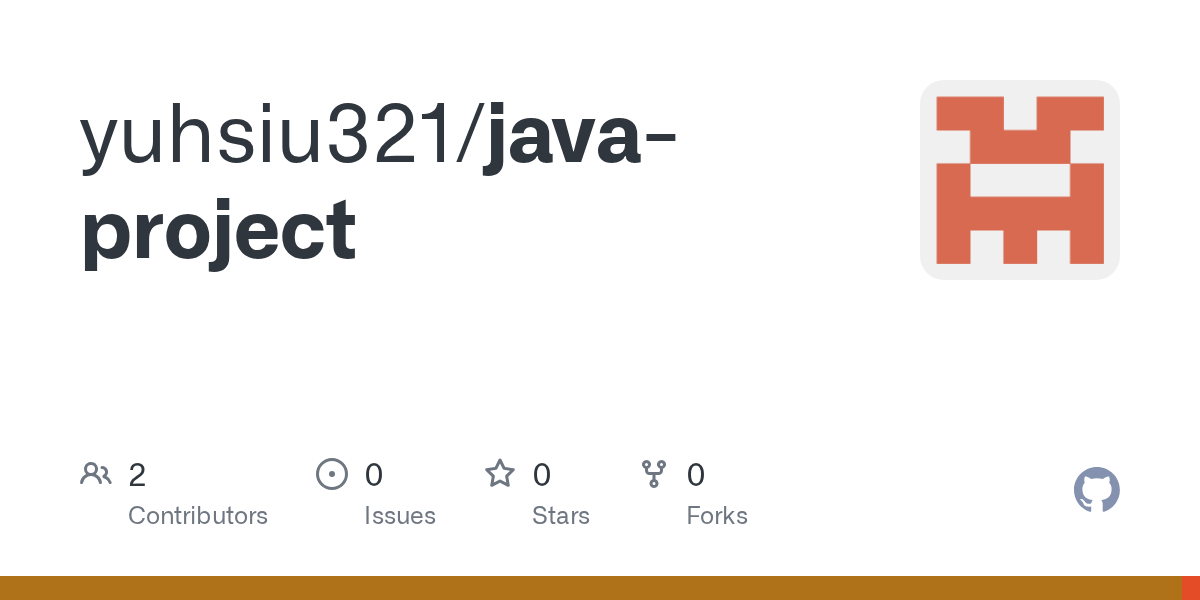 GitHub yuhsiu321/javaproject