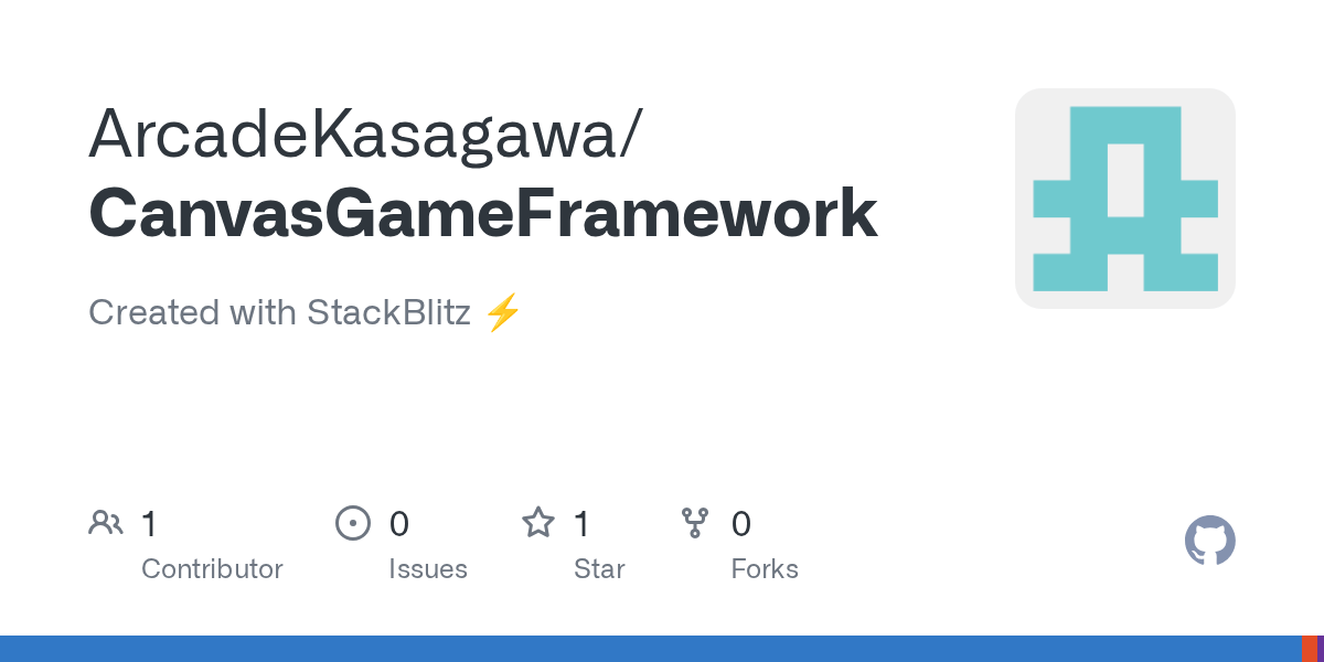GitHub ArcadeKasagawa/CanvasGameFramework Created with StackBlitz ⚡️