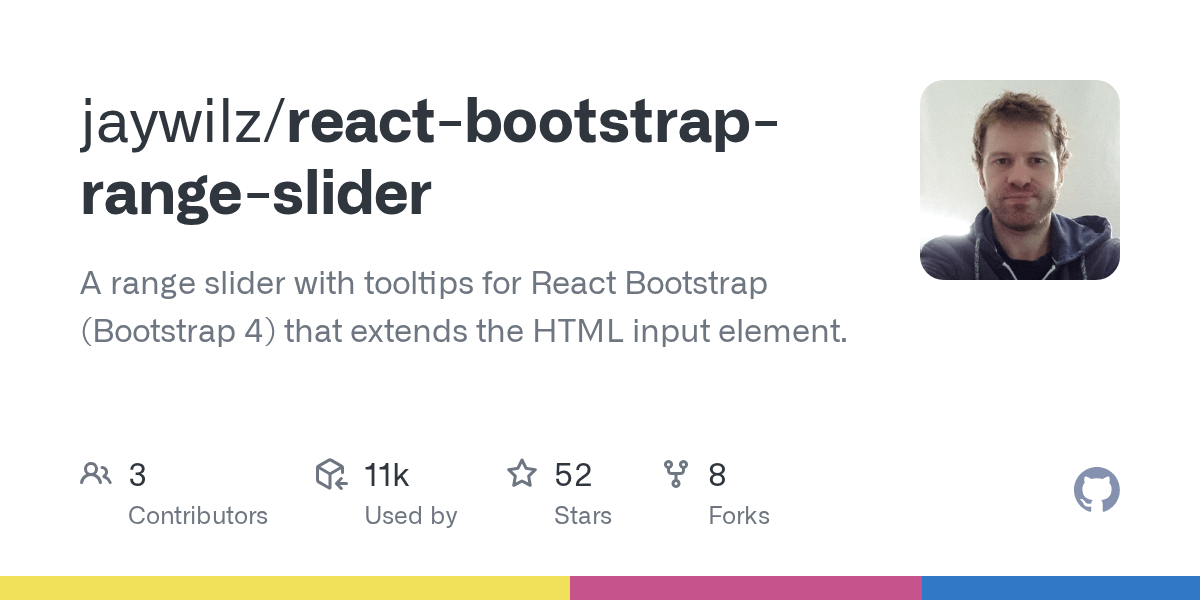 GitHub jaywilz/reactbootstraprangeslider A range slider with