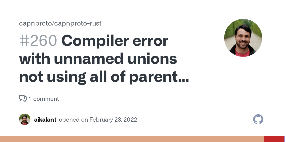 Compiler error with unnamed unions not using all of parent struct's