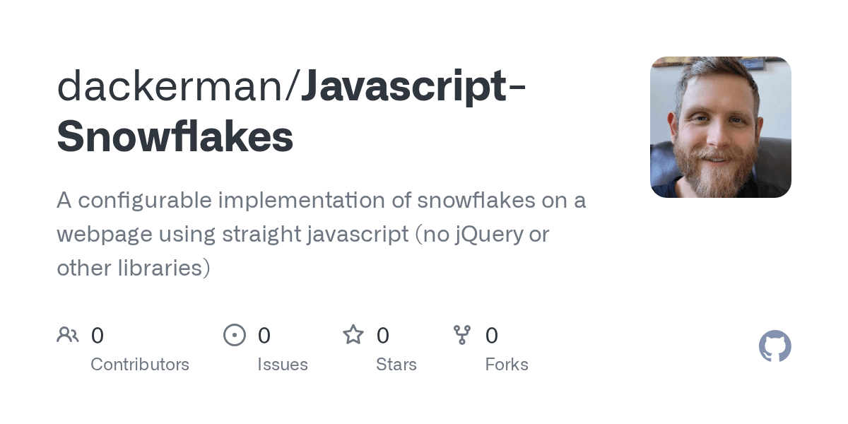 GitHub dackerman/JavascriptSnowflakes A configurable implementation
