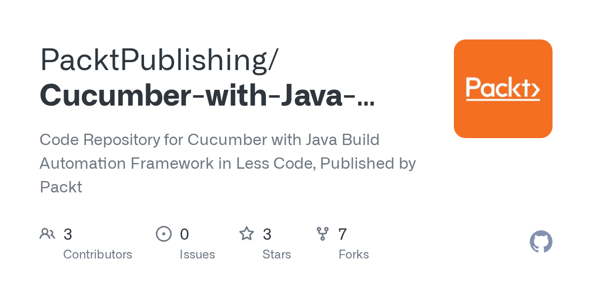 GitHub PacktPublishing/CucumberwithJavaBuildAutomationFramework