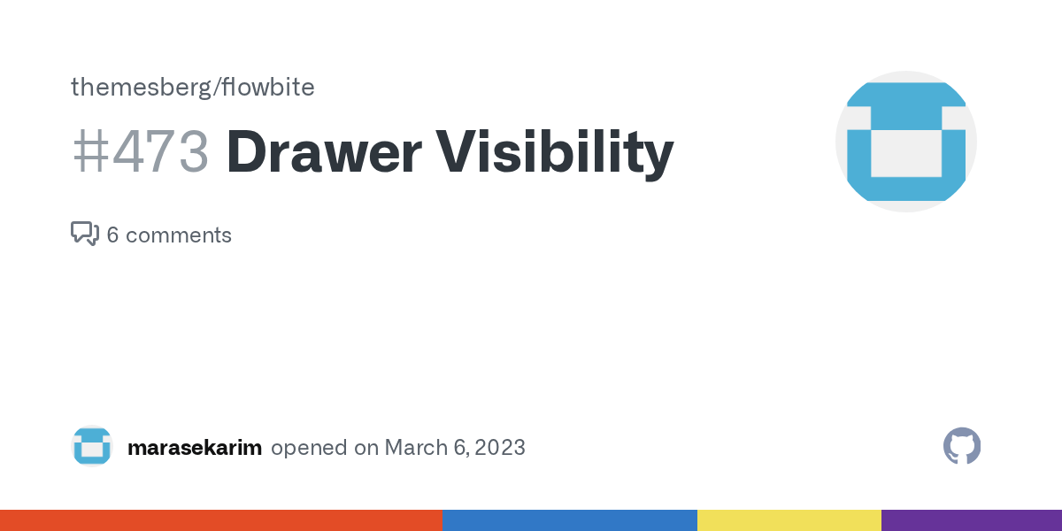 Drawer Visibility · Issue 473 · themesberg/flowbite · GitHub