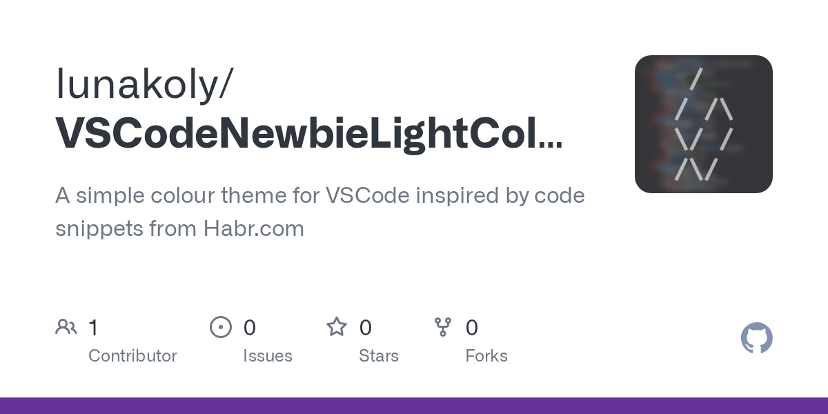 GitHub lunakoly/VSCodeNewbieLightColorTheme A simple colour theme