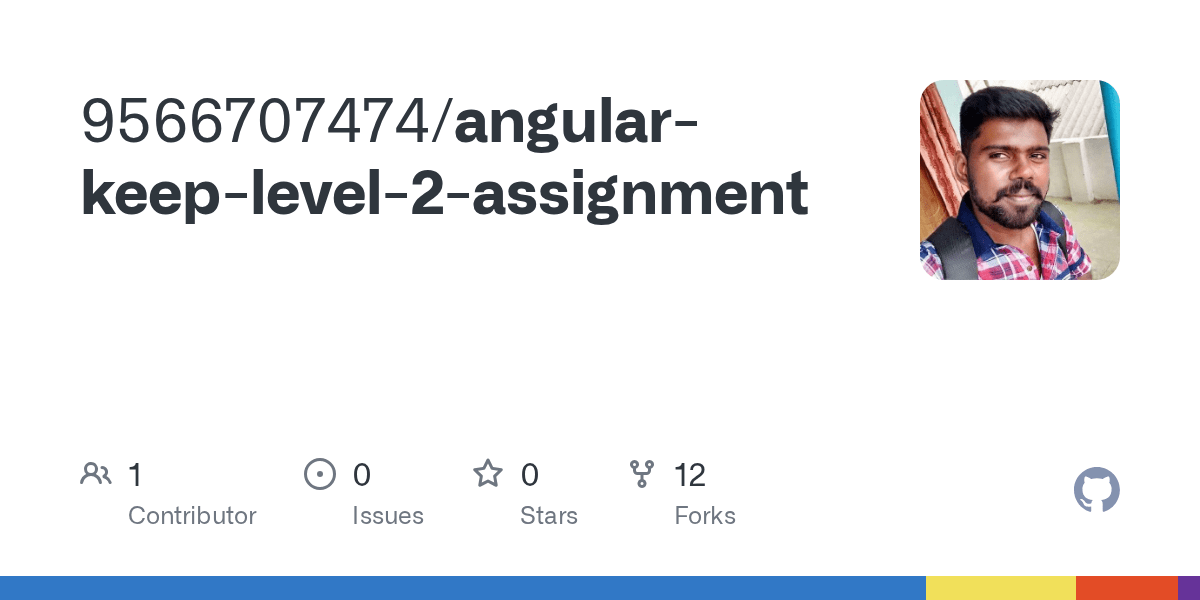 GitHub 9566707474/angularkeeplevel2assignment