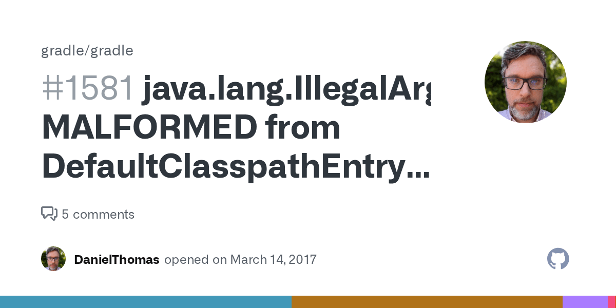 java.lang.IllegalArgumentException MALFORMED from