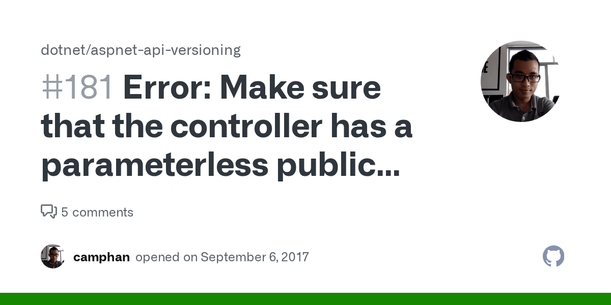 Error Make sure that the controller has a parameterless public