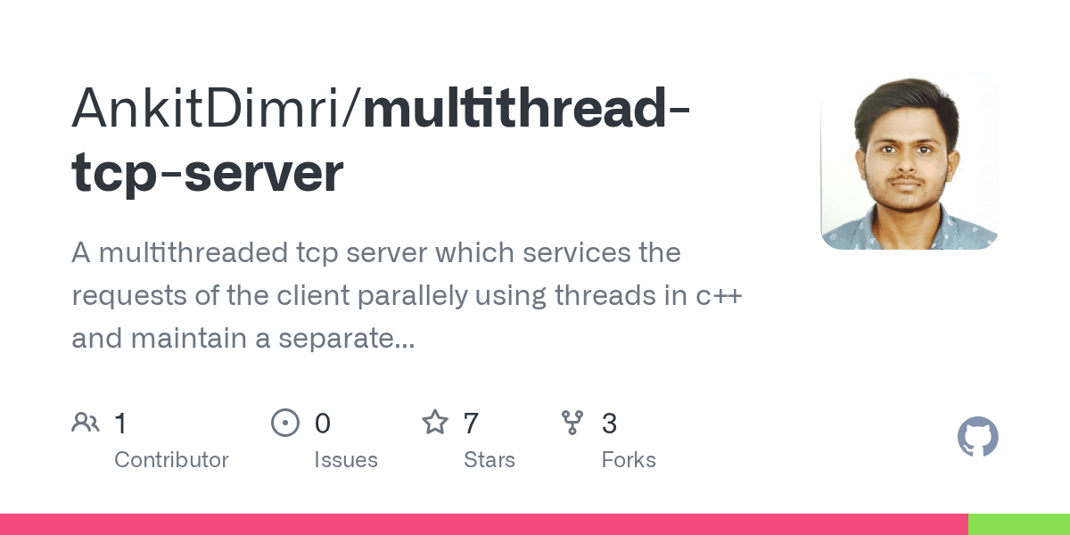 GitHub AnkitDimri/multithreadtcpserver A multithreaded tcp server