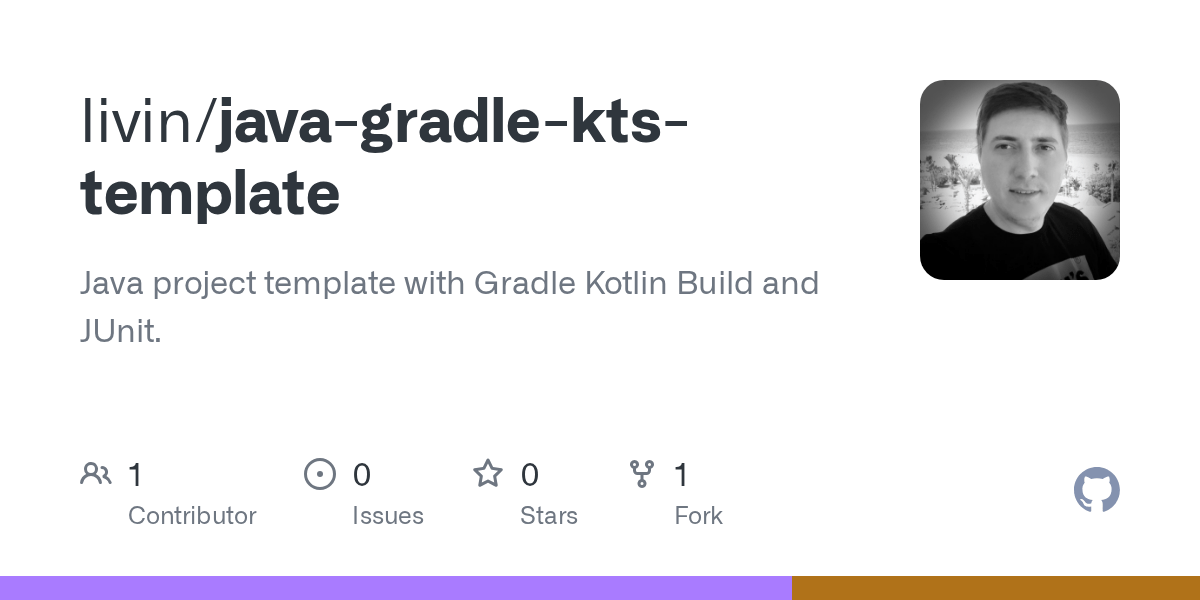 GitHub livin/javagradlektstemplate Java project template with