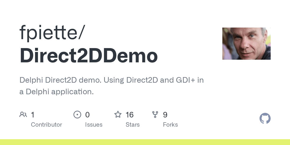 GitHub fpiette/Direct2DDemo Delphi Direct2D demo. Using Direct2D and